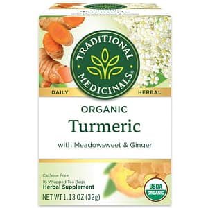 Traditional Medicinals Organic Turmeric With Meadowsweet & Ginger Herbal